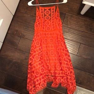 Orange free people dress